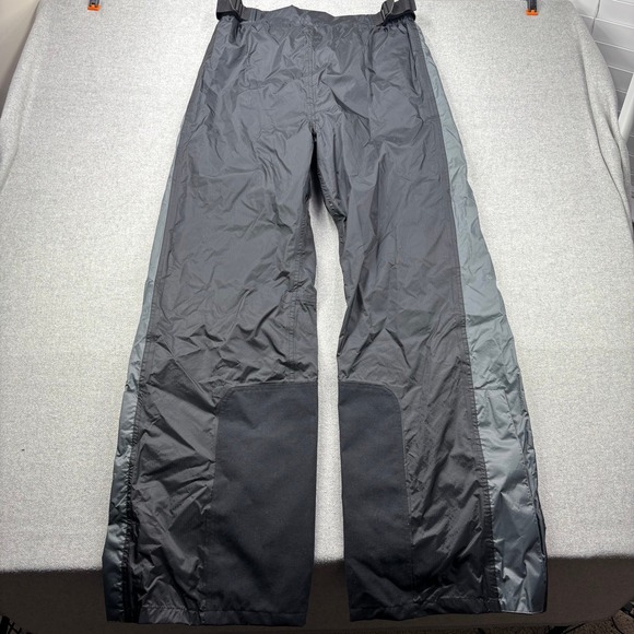 Olympia Moto Sports Motorcycle Rain Pants M/L Packable Nylon Gray Black - Picture 1 of 9